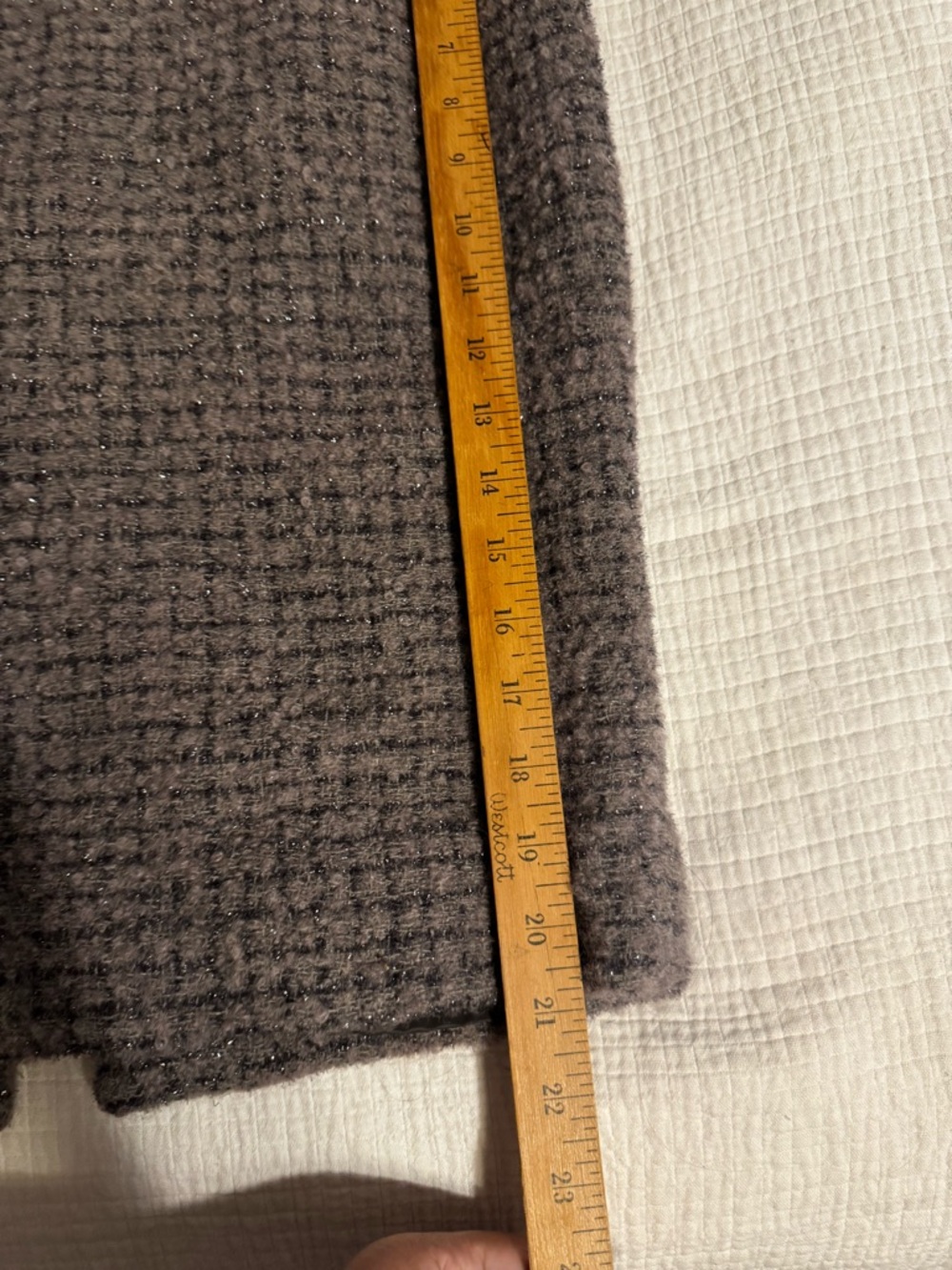 J Crew Women’s Wool Blend Size 4 #2 Pencil Skirt Winter Casual Travel - Picture 9 of 12